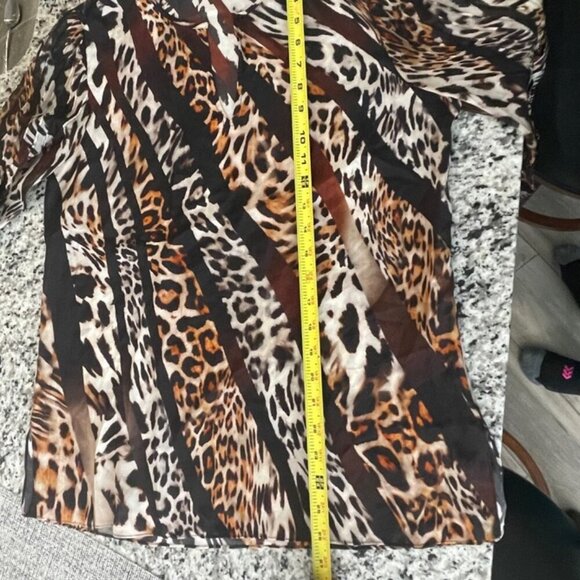KOBI HALPERIN BLOUSE SILK FALLON MIX LEOPARD-PRINT SZ S EMBELLISHED AESTHETIC - Picture 10 of 16